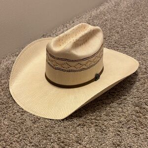 Ariat Cream Cowboy Hat with Brown Band